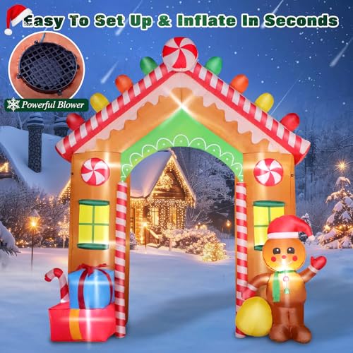 10 FT Christmas Inflatable Santa Claus with LED Lights Y77387