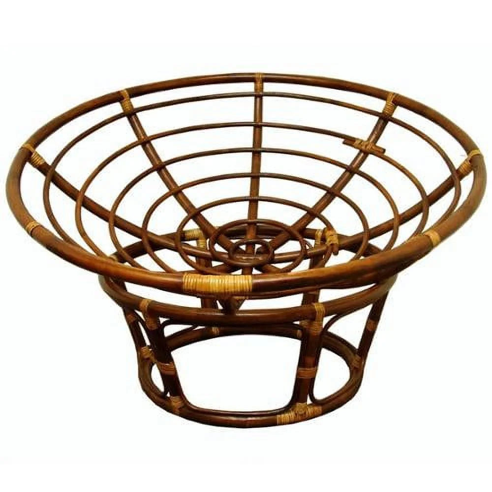 42-inch Rattan Papasan Chair with Microsuede Cushion Sage J84396