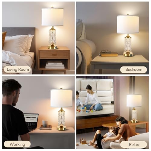 Set of 2 Table Lamps with USB Ports H19717