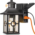 Motion Sensor Porch Light with 2 GFCI Outlets Waterproof Aluminum B212006