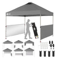 10x10 Pop up Canopy Tent with 2 Half Sidewalls and STO 'N Go Bag F226