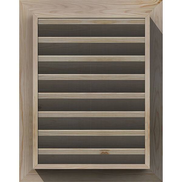 Unfinished Smooth Pine Gable Vent N1621