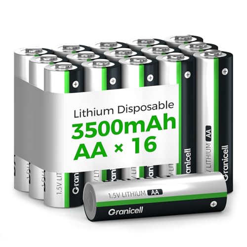 16-Pack 3500mAh Lithium AA Batteries 1.5V Non-Rechargeable I2690