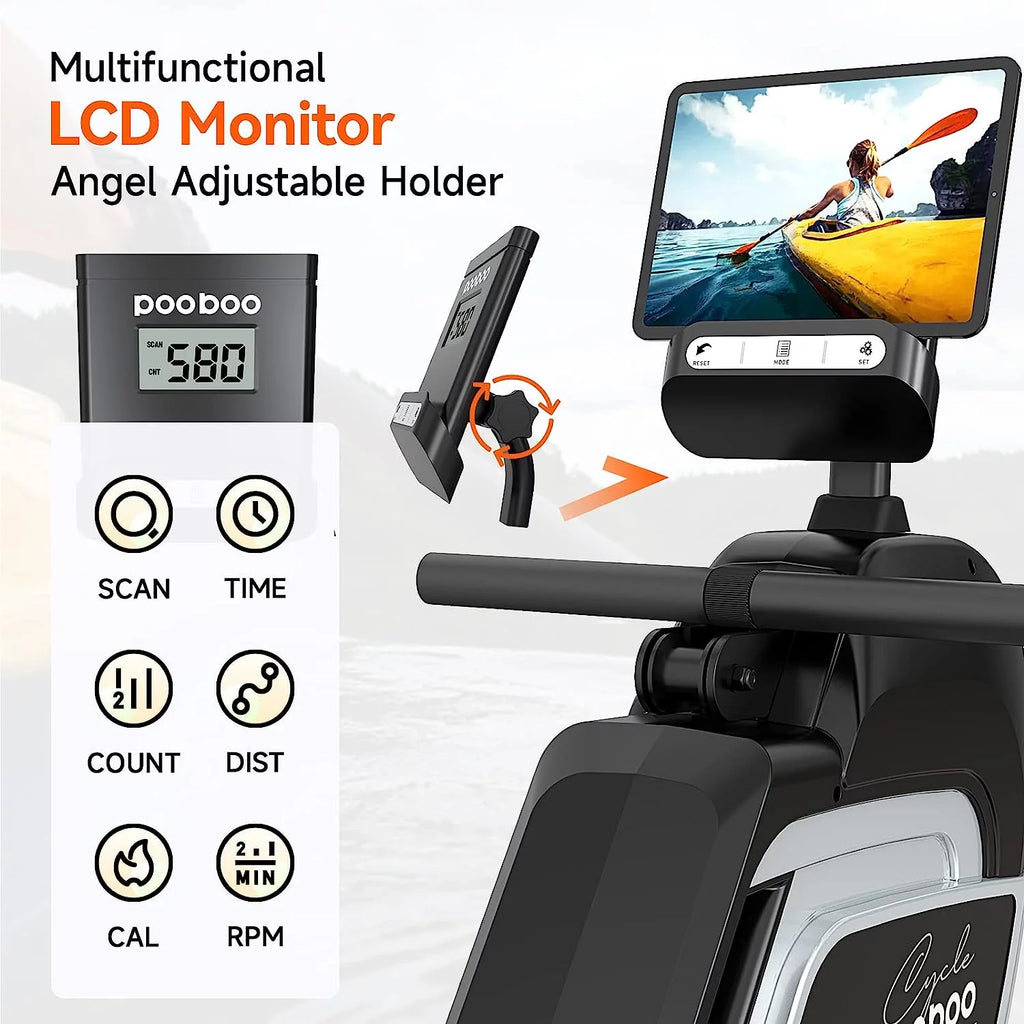 Foldable Magnetic Rowing Machine 350 LB Weight Capacity E7430