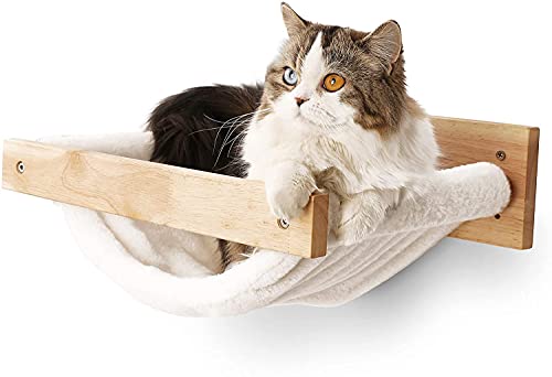 Black Stripe Wooden Cat Wall Shelf D365