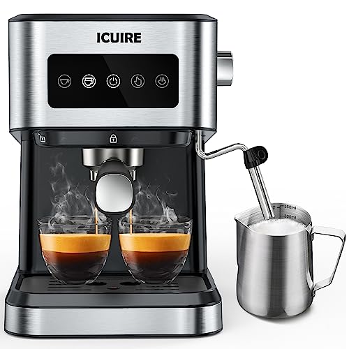 Espresso Machine with Milk Frother, Stainless H6161
