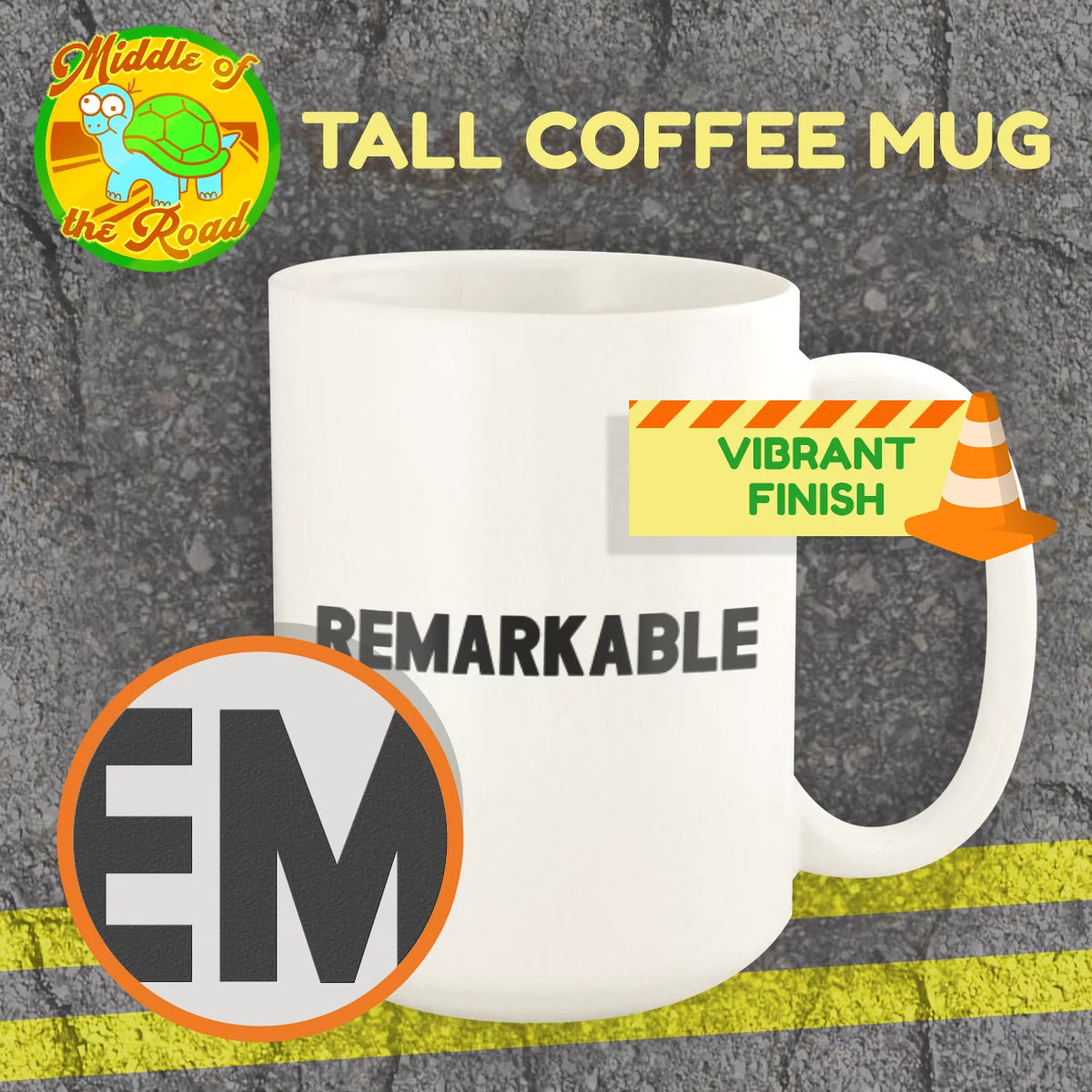 White Ceramic 15oz Mug I798
