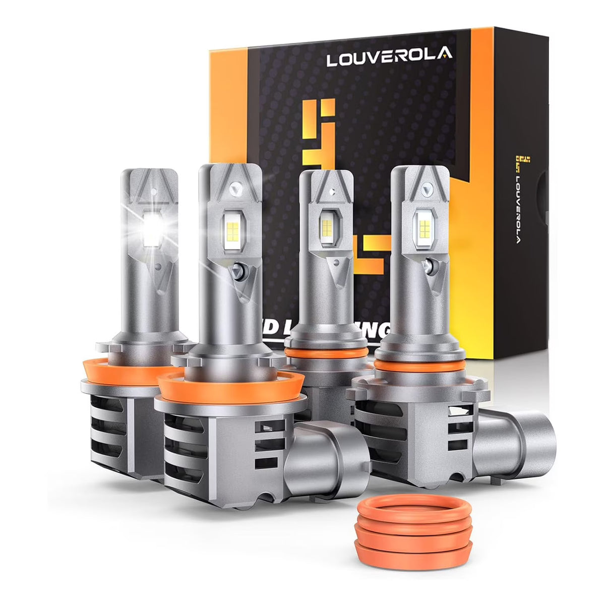 LED Headlight Bulbs Set, 6500K Cool White, Pack of 4 D657436