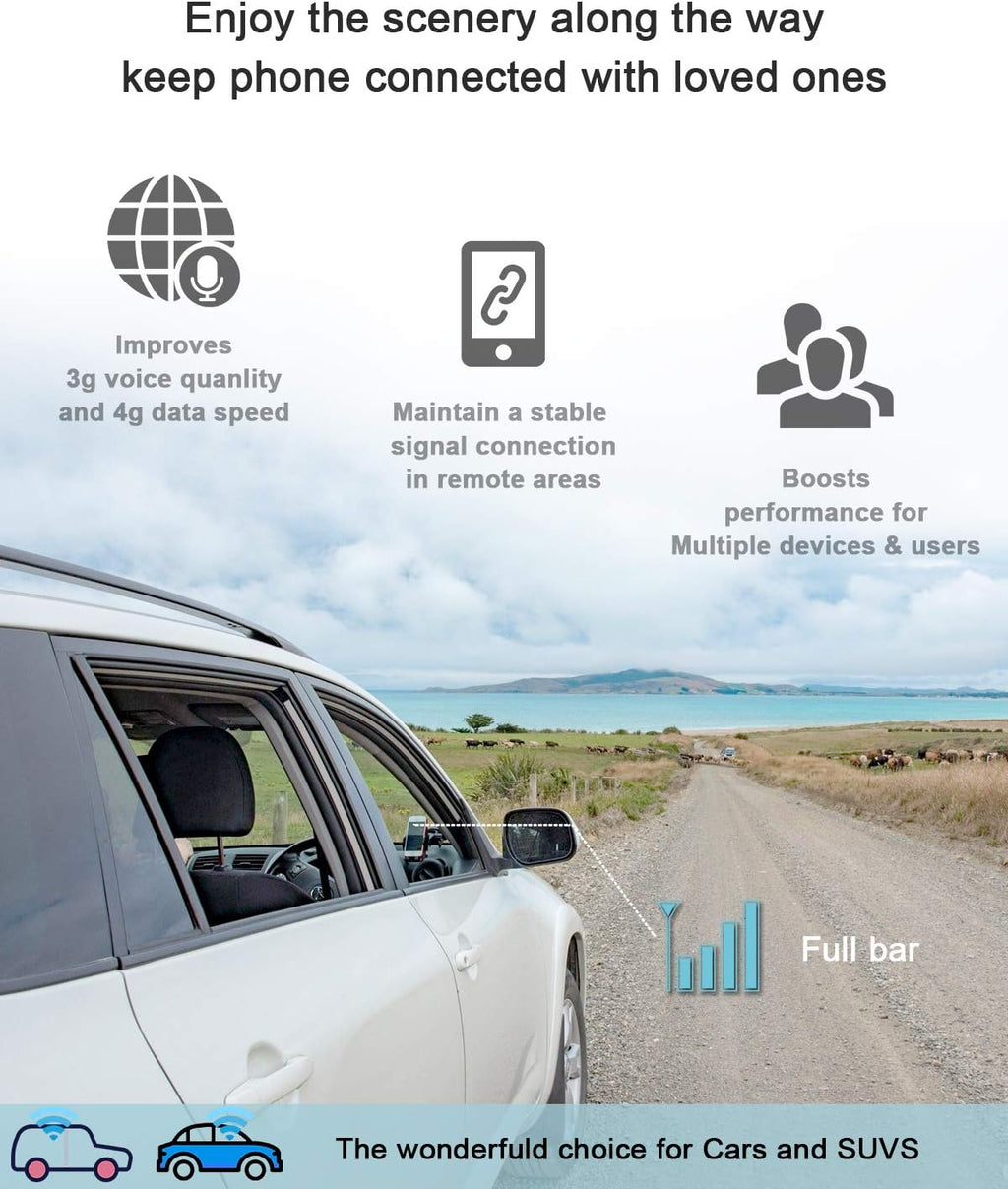 5 Bands Vehicle Cell Signal Booster for 3G 4G LTE Voice & Data L499