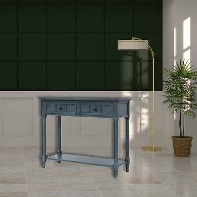 Console Table with Two Drawers and Bottom Shelf Y945453