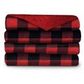 50 Inch x 60 Inch Microplush Heated Throw Blanket in Red Plaid P453