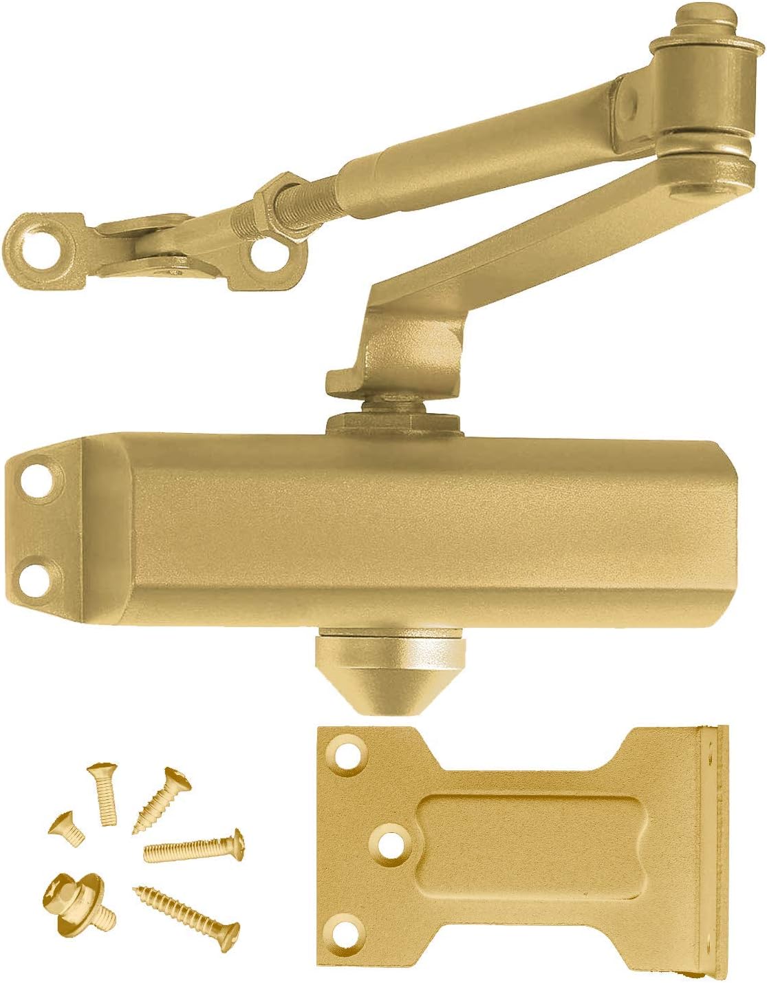 Cast Aluminum Door Closer Painted Gold Finish Pack of 2 F8500