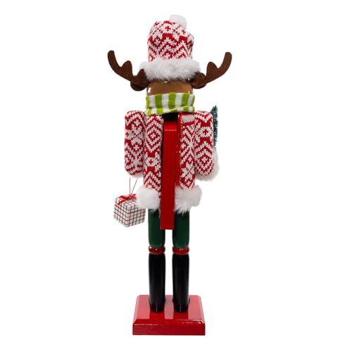 15-inch Wooden Reindeer Nutcracker N726