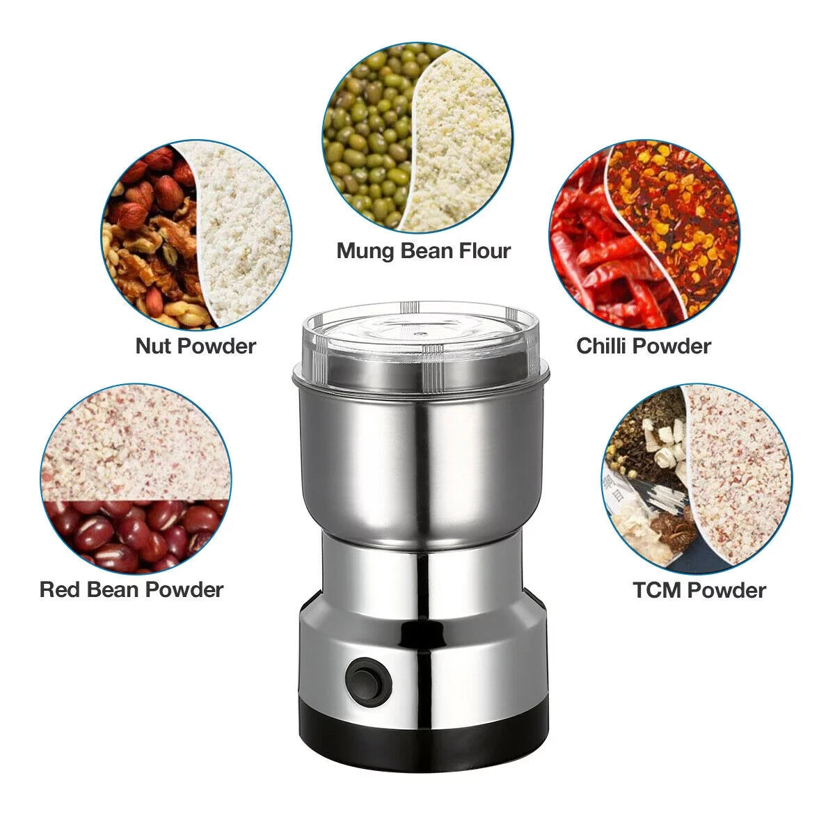 Stainless Steel Electric Coffee Bean Grinder Q7592
