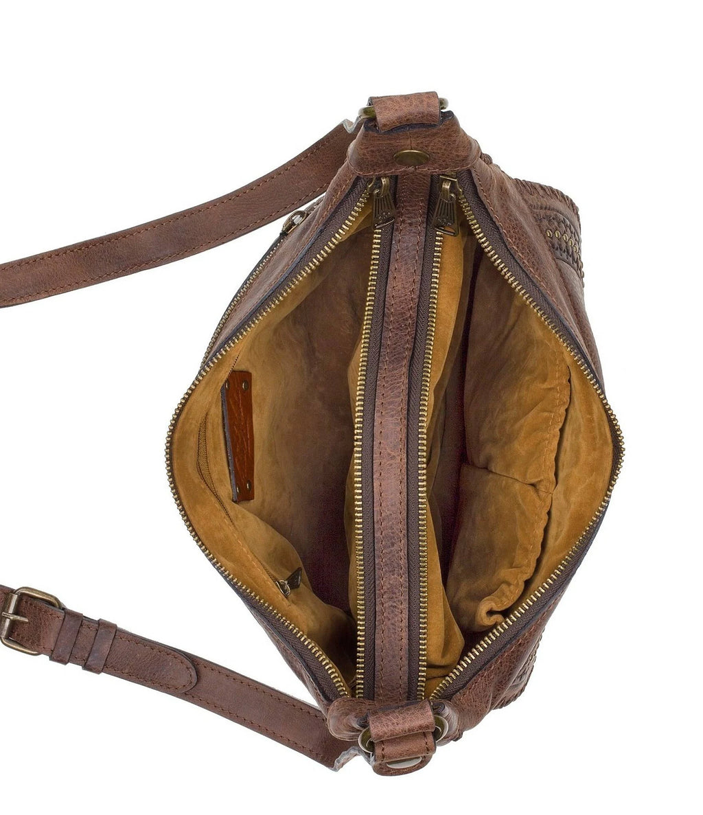 Distressed Leather Crossbody C6676