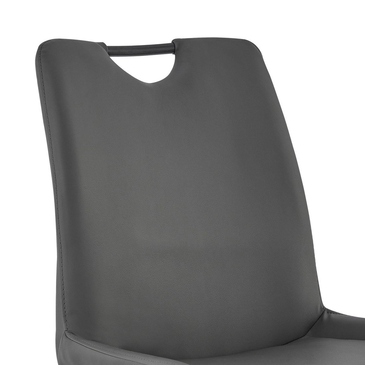 Grey Faux Leather Dining Chair Set of 2 Z5089