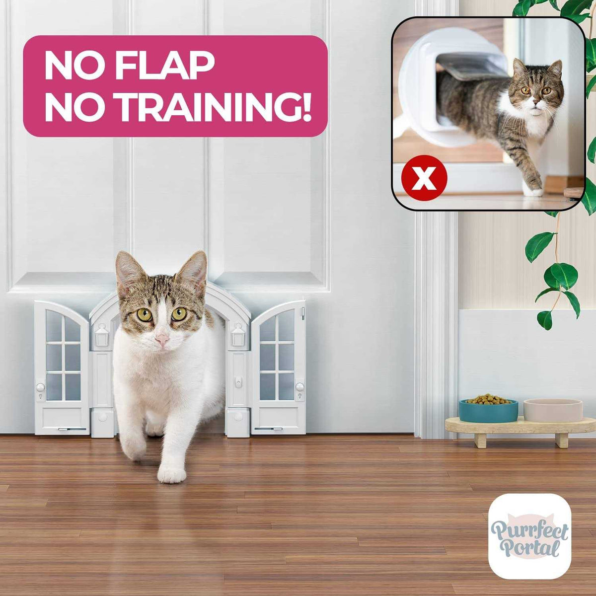 Cat Door for Cats Up to 20 lbs U8289
