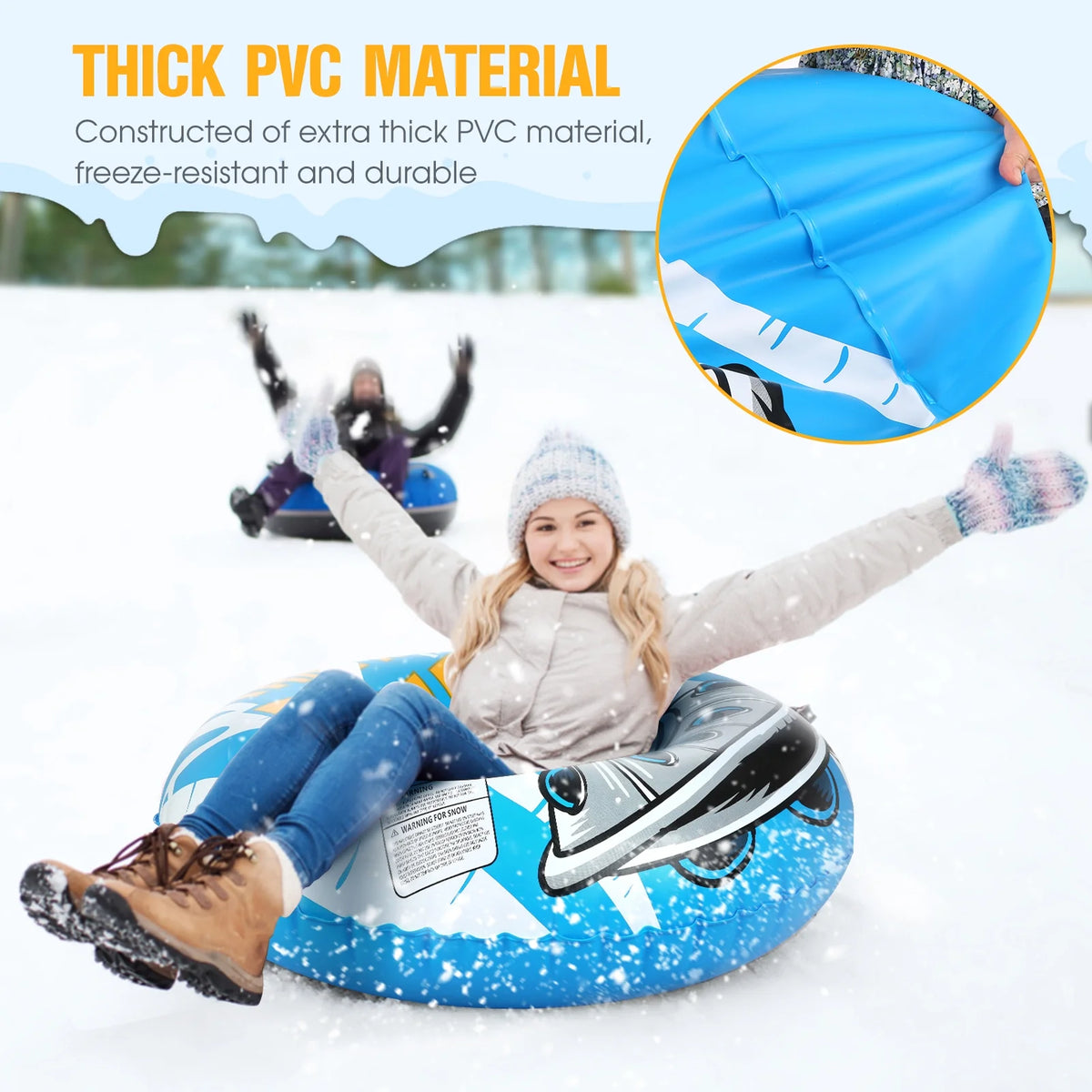 47 Inch Inflatable Pvc Snow Tube Sled I28307
