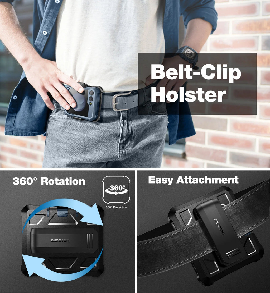 Navy Blue Shockproof Case with Kickstand and Rotatable Belt Clip L820