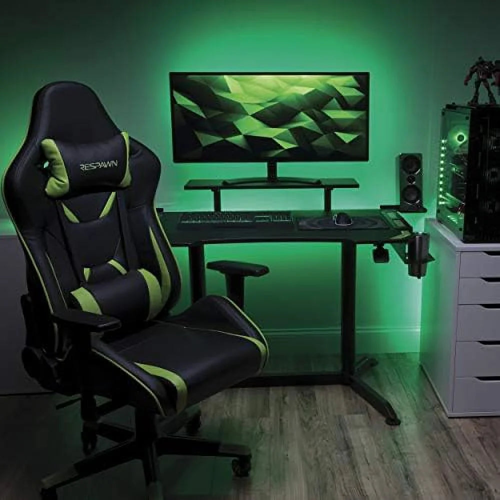 Height Adjustable Green Gaming Desk R684