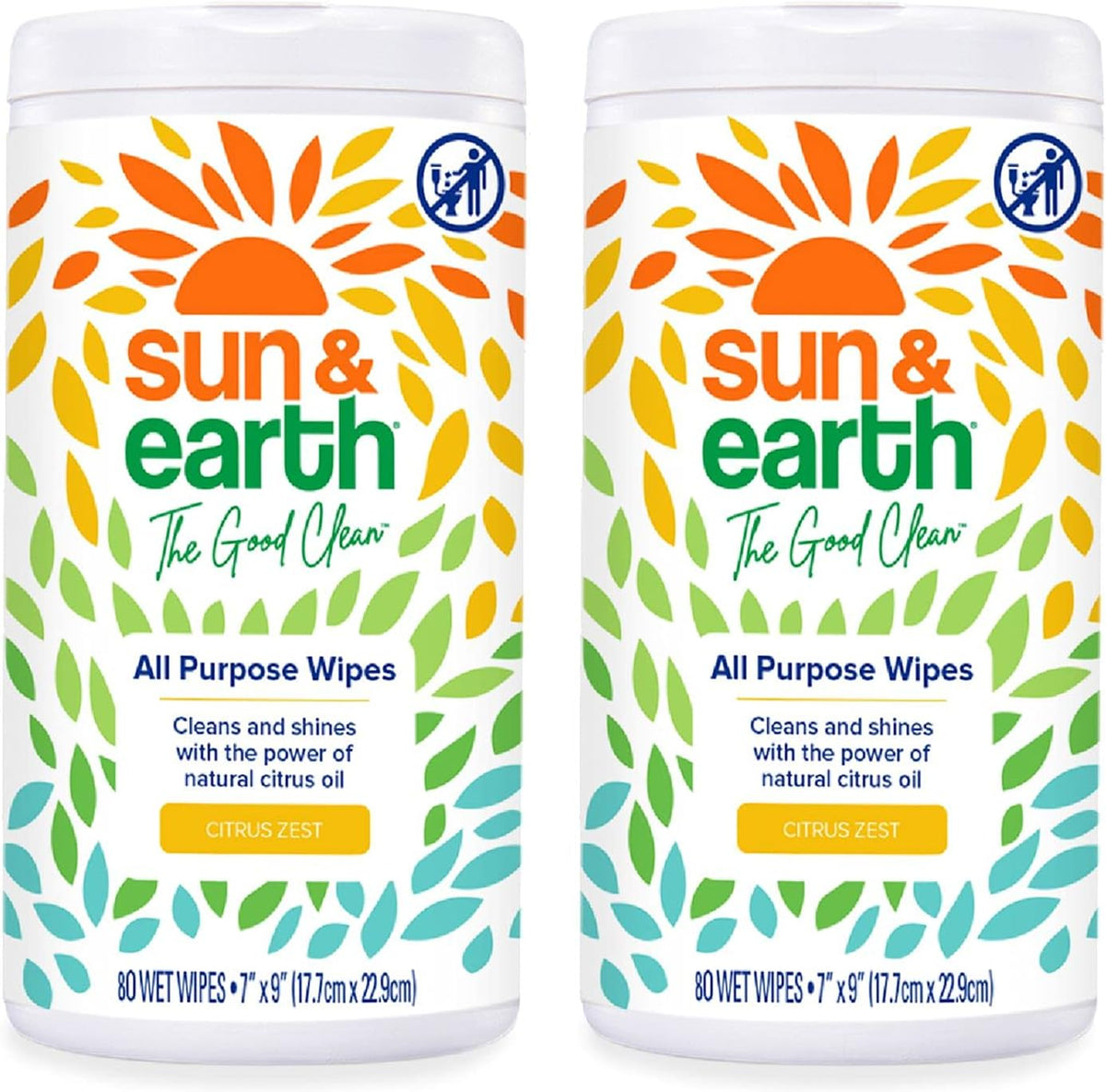 All Purpose Cleaner Wipes, 480 total wipes, Pack of 6, Citrus Scent S169849