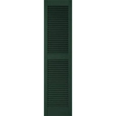 Midnight Green Vinyl Louvered Shutters Pair H1888