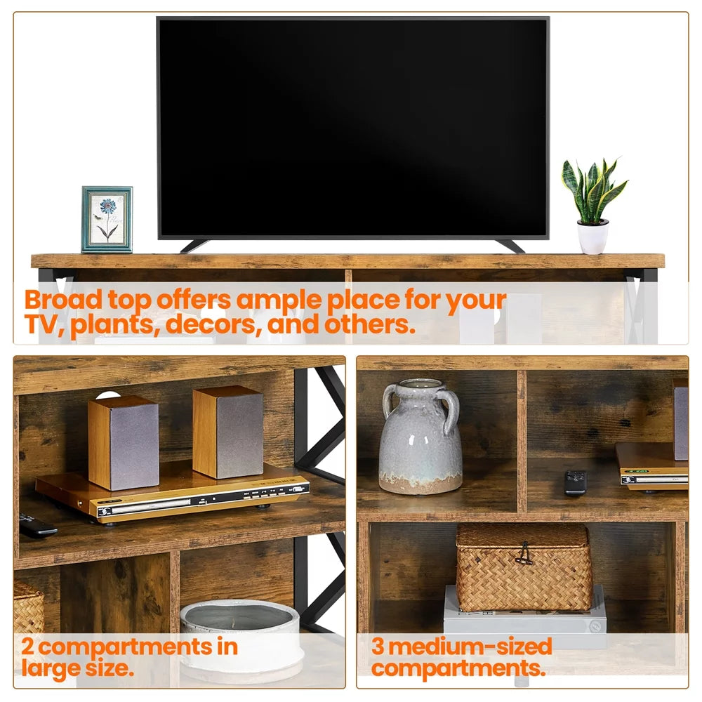 Gray TV Stand with Storage P819