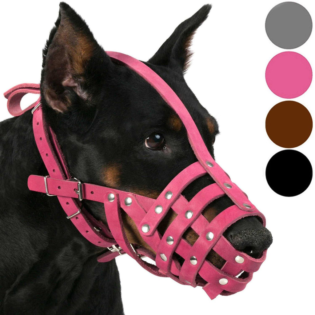 Leather Basket Dog Muzzle L948726