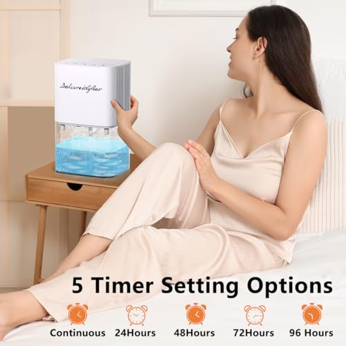 1800ML Small Dehumidifier with 10 Color Lights 5 Timers 3 Modes L59400