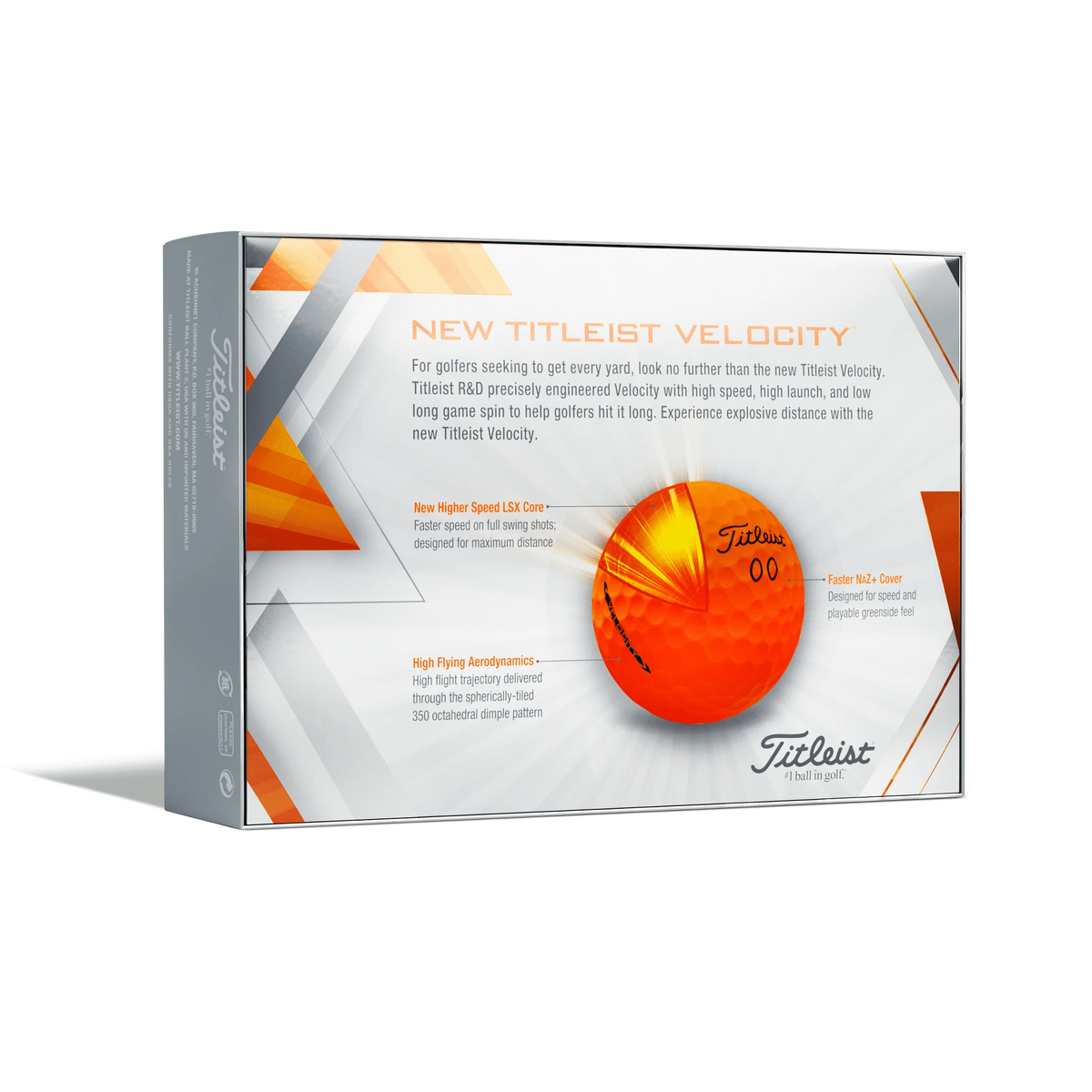 2022 Velocity Golf Balls, 12 Pack, White T258534