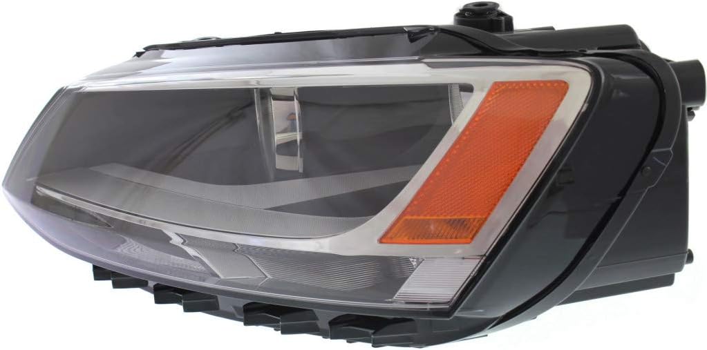 Halogen Headlight Assembly for Volkswagen Jetta Sedan 2011-2014 Driver and Passenger Side Pair F630021