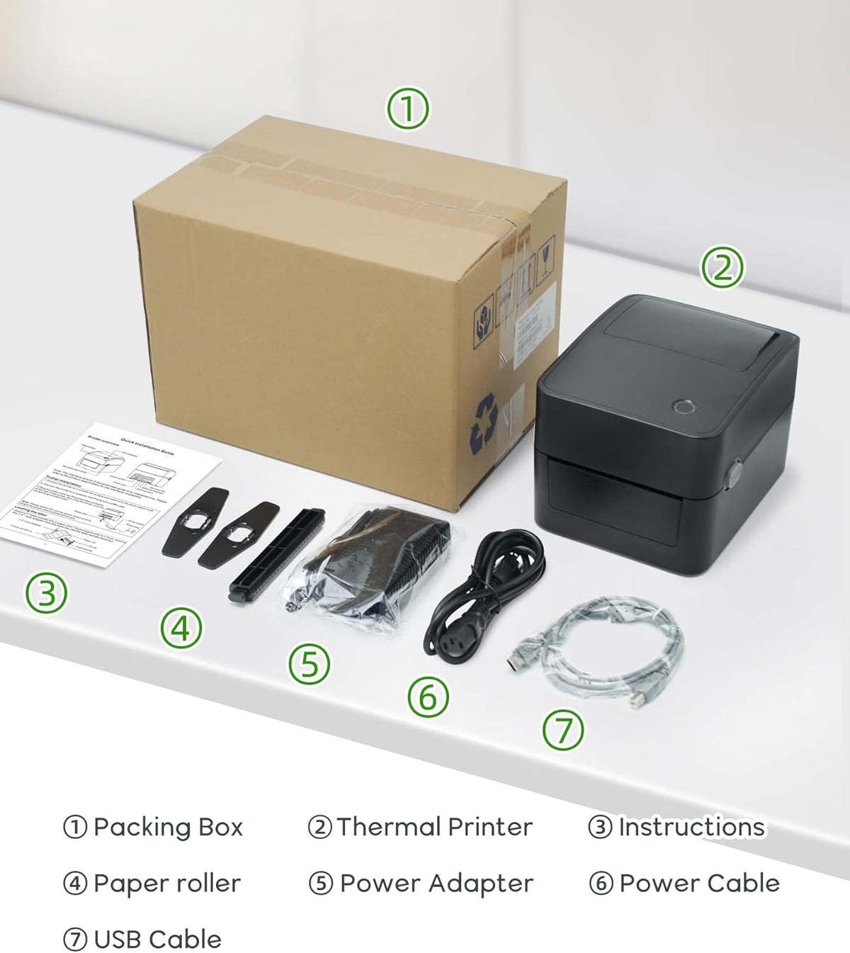 Thermal Shipping Label Printer, 4x6, USB, Barcode Printer C152