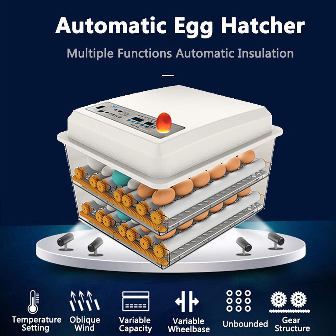 170 Egg Incubator with Automatic Egg Turning and Temperature Humidity Control J456