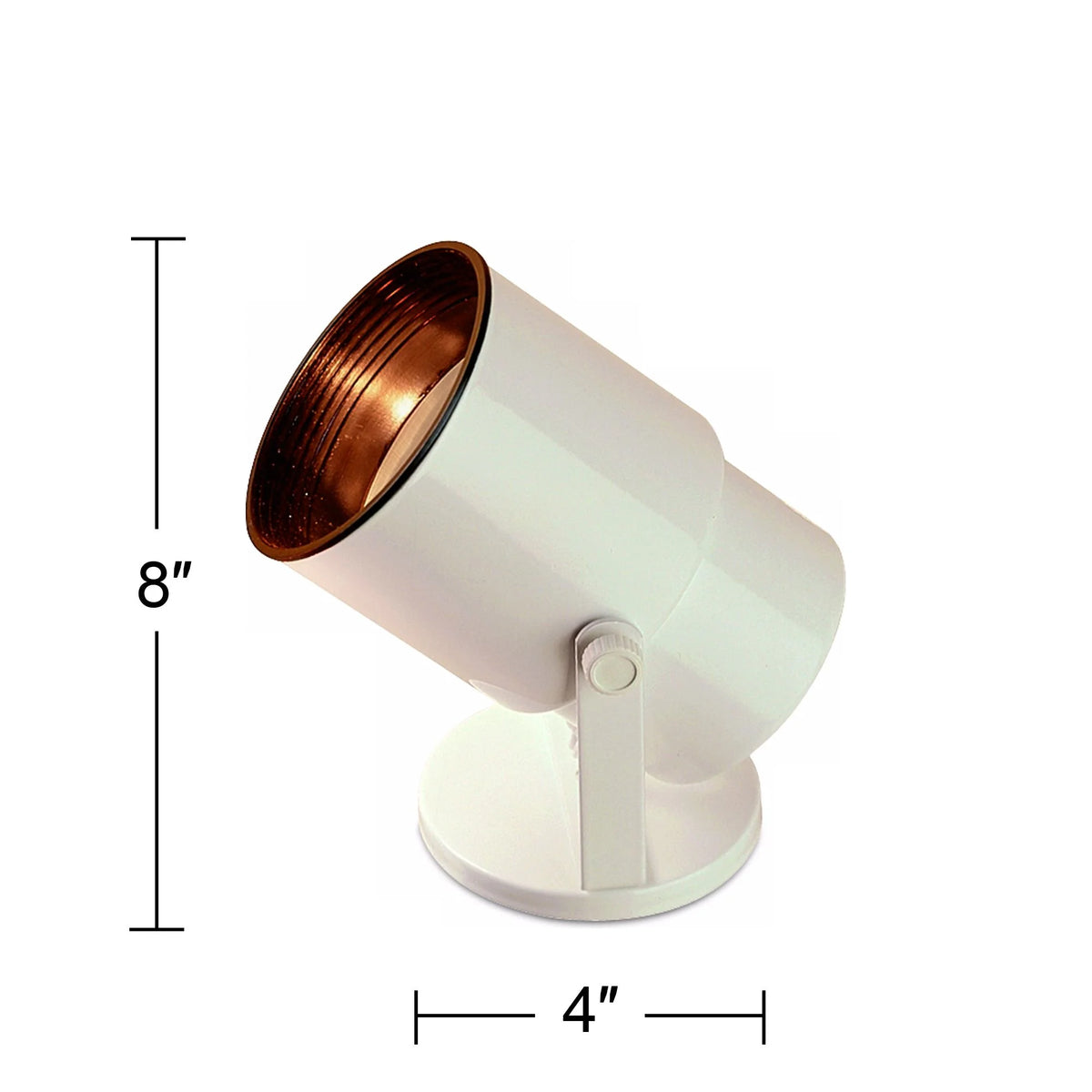 Gloss White Finish Indoor Accent Spot-Light 8" High T26004