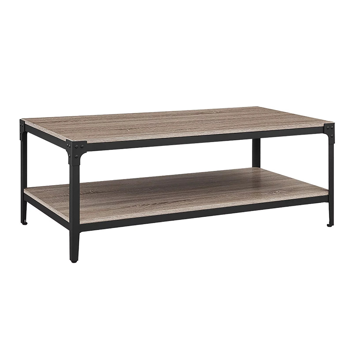 Rustic Metal and Wood Coffee Table K96000