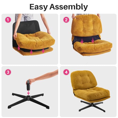 Swivel Accent Chair with Ottoman Z193