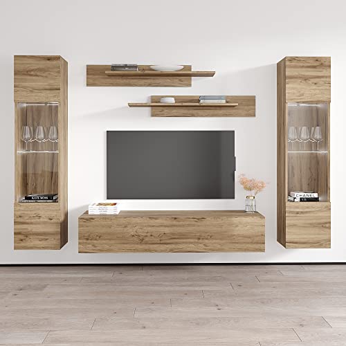 White Wall Mounted Entertainment Center J704