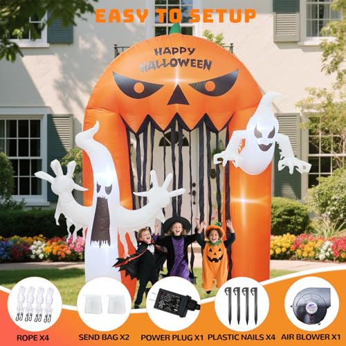 8FT Halloween Inflatable Archway with LED Lights N16888