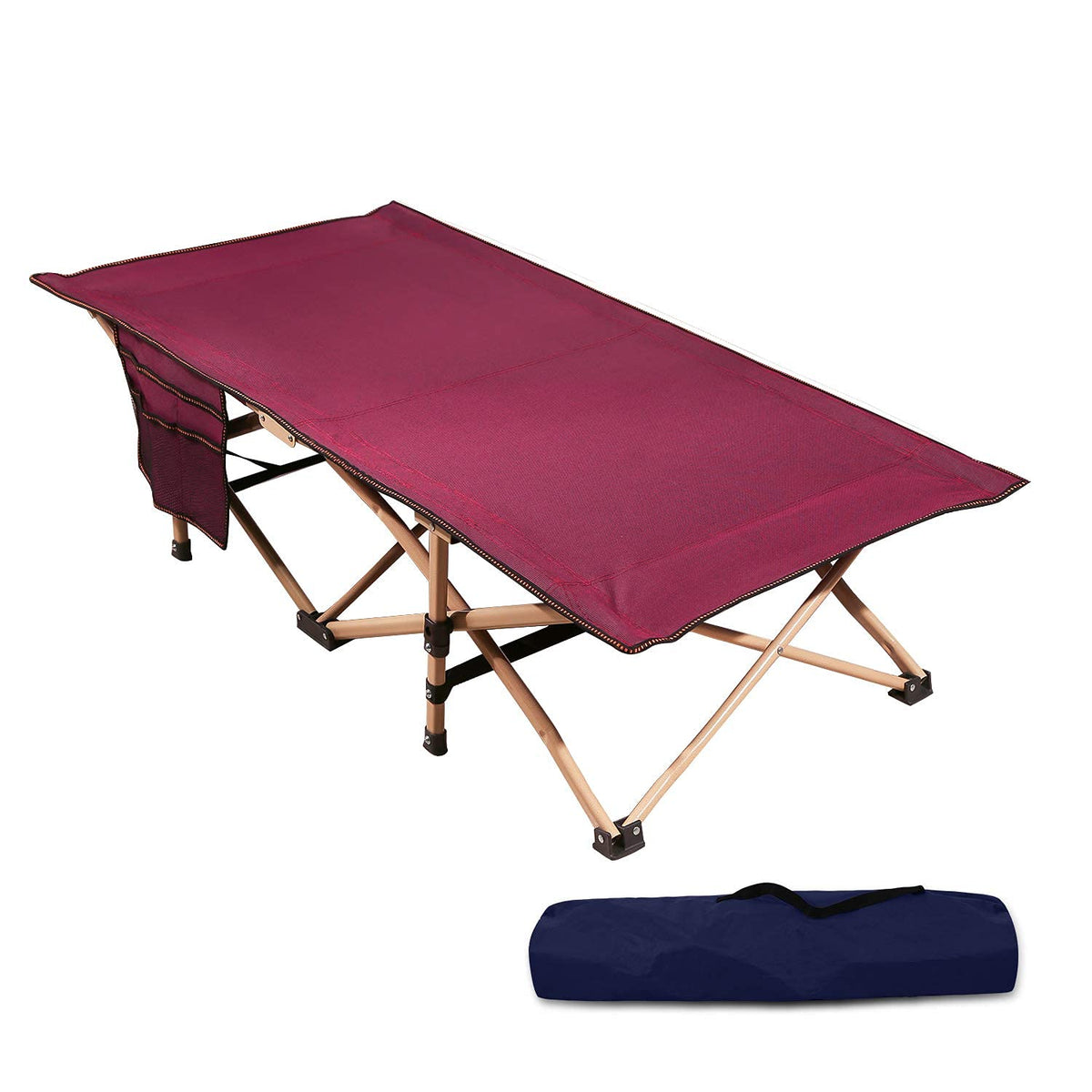 Kids Cot for Sleeping 5-10, Portable Folding Toddler Cot Bed, Blue 53x26 Z931
