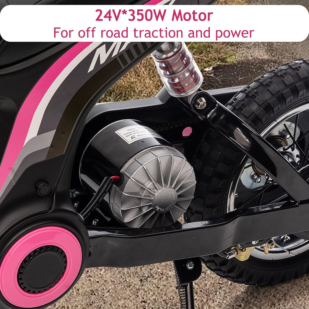 24V Electric Dirt Bike, Pink E584