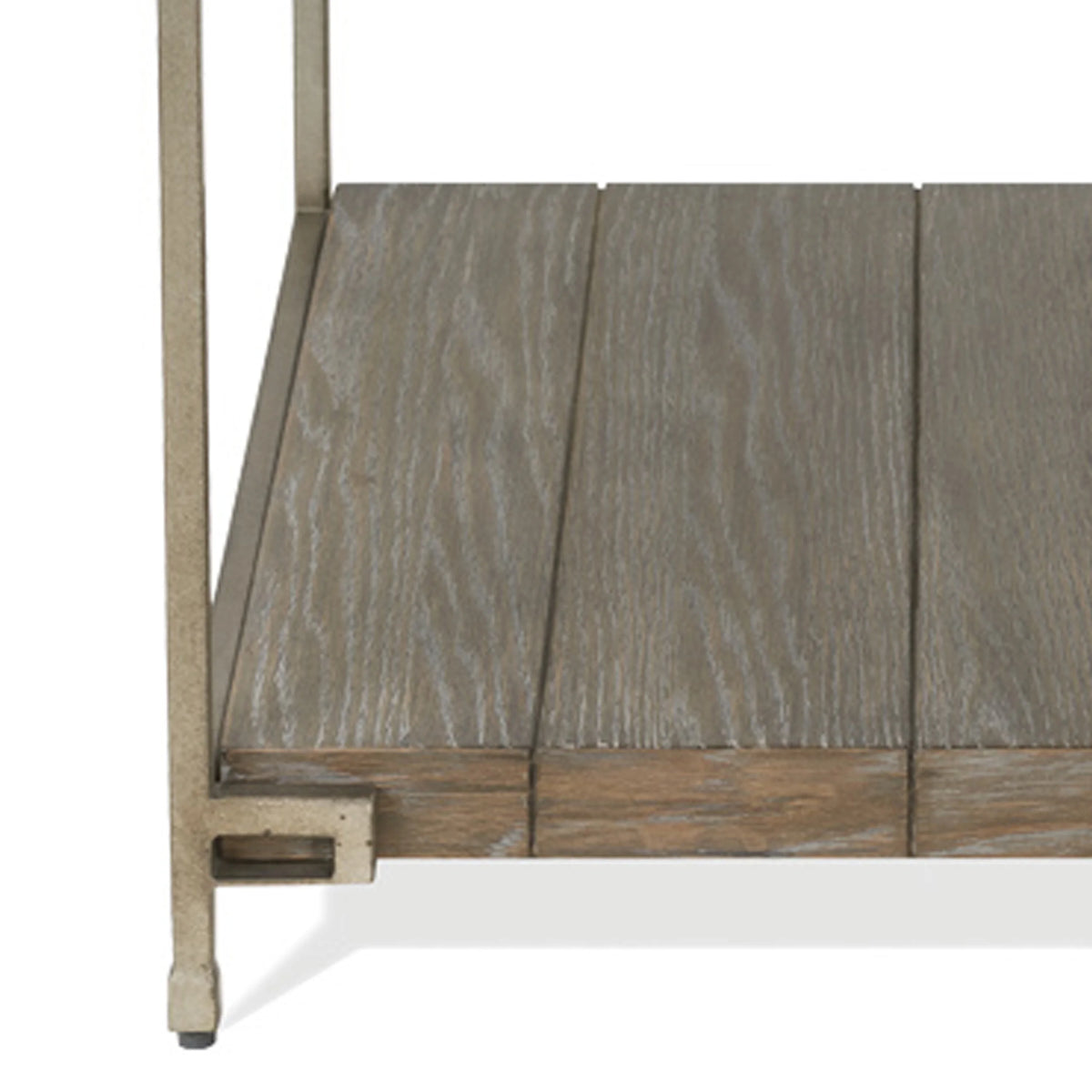 Graphite Gray Wood/Metal End Table with Shelf S648