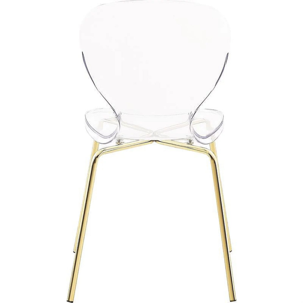 Gold Metal Dining Chair Set of 2 R37111