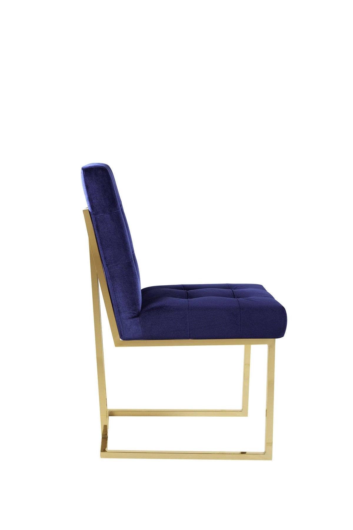 Navy Tufted Velvet Dining Side Chair A36226