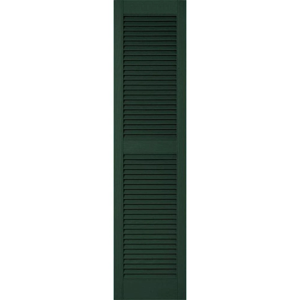 Midnight Green Vinyl Louvered Shutters Pair H1888