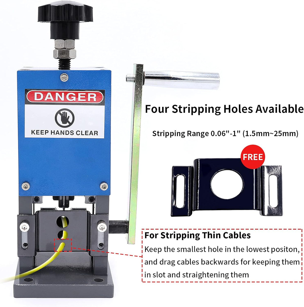 Manual Wire Stripping Machine with Hand Crank W2797