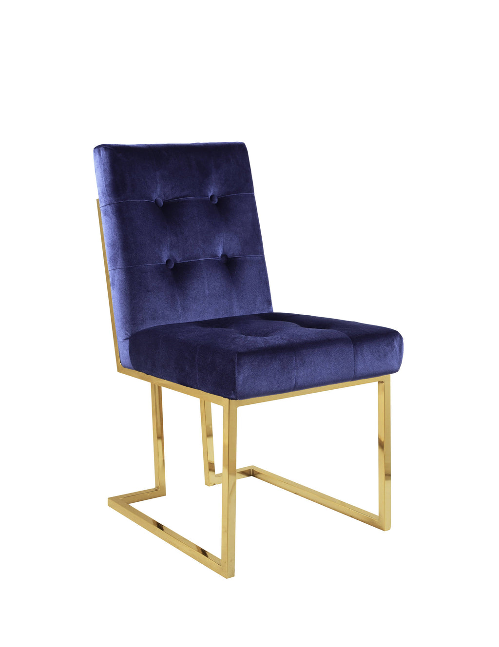 Navy Tufted Velvet Dining Side Chair A36226