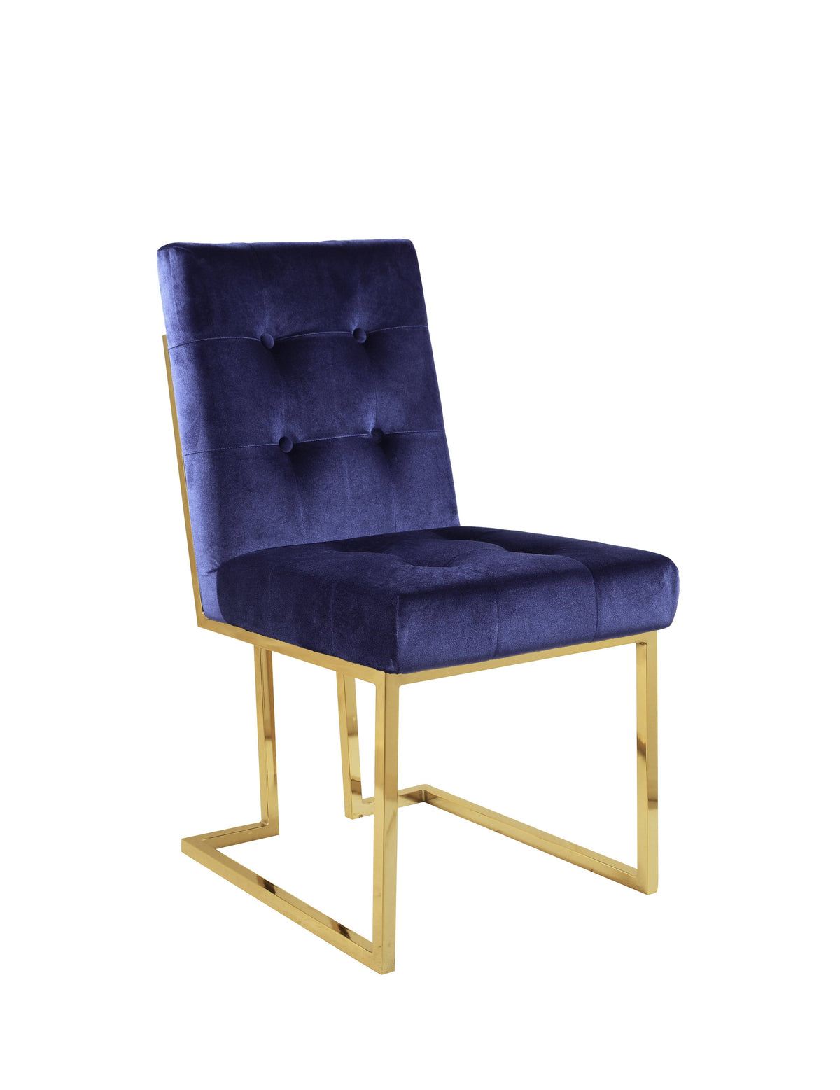 Navy Tufted Velvet Dining Side Chair A36226