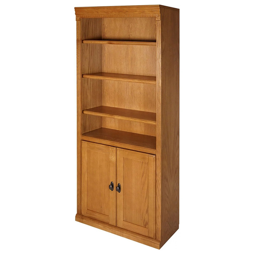 Brown Wood Bookcase with Lower Doors F913547