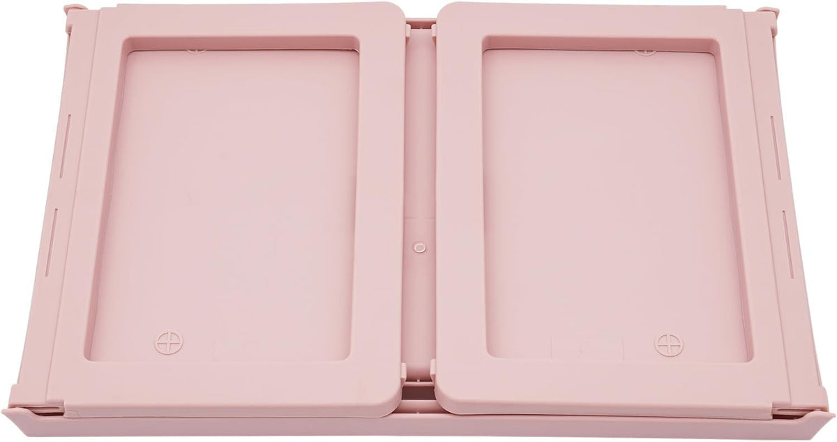 6 Pcs Pink Plastic Folding Breakfast Tray V7495