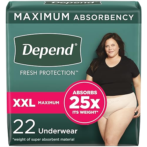 Disposable Maximum Blush Medium Adult Incontinence Underwear for Women, 30 Count S84603